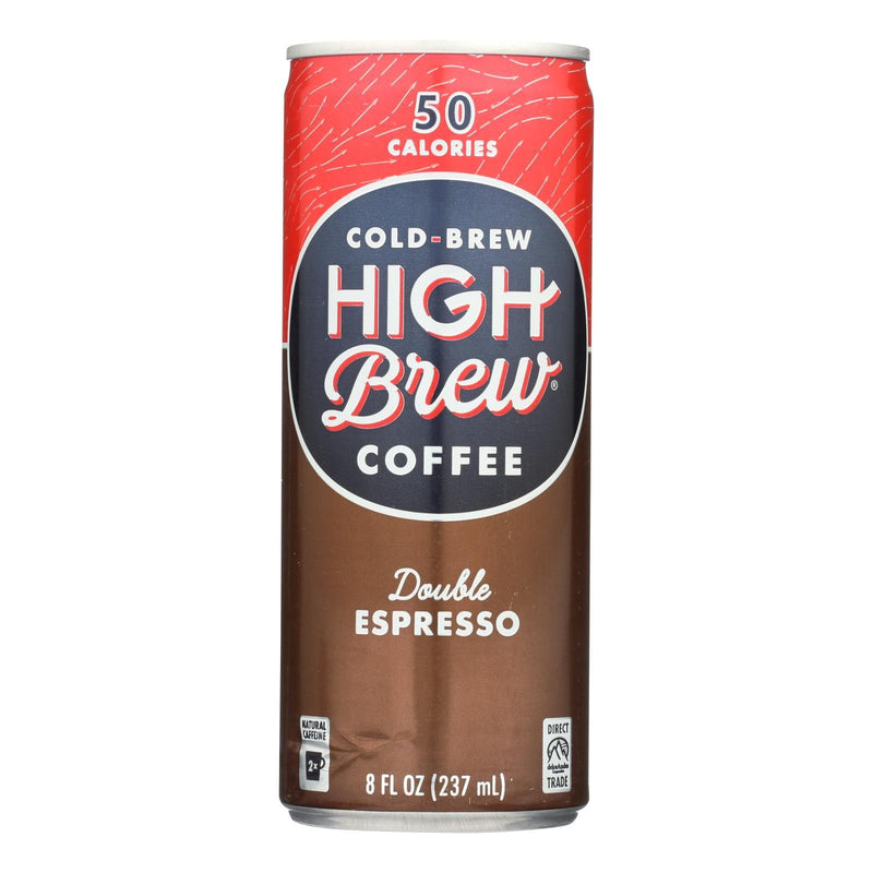 High Brew Coffee Coffee - Ready To Drink - Double Espresso - 8 Oz - Case Of 12 - Orca Market