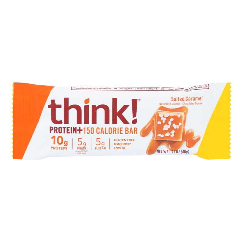 Think Products Thinkthin Bar - Lean Protein Fiber - Caramel - 1.41 Oz - 1 Case - Orca Market