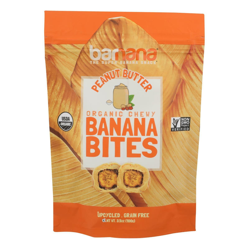 Barnana Chewy Banana Bites - Organic Peanut Butter - Case Of 12 - 3.5 Oz. - Orca Market