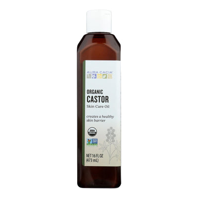 Aura Cacia - Skin Care Oil - Organic Castor Oil - 16 Fl Oz - Orca Market