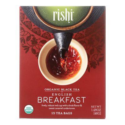 Rishi Organic Tea - English Breakfast - Case Of 6 - 15 Bags - Orca Market