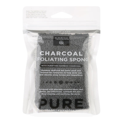 Earth Therapeutics Body Sponge - Purifying Vegetable - Medicinal Charcoal - 1 Count - Orca Market