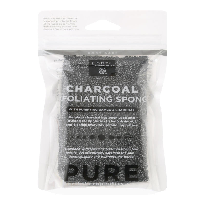 Earth Therapeutics Body Sponge - Purifying Vegetable - Medicinal Charcoal - 1 Count - Orca Market