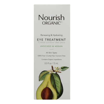 Nourish Organic Eye Treatment Cream - Renewing And Cooling - Avocado And Argan Oil - .5 Oz - Orca Market