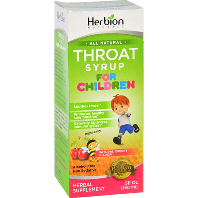 Herbion Naturals Throat Syrup - All Natural - Cherry - For Children - 5 Oz - Orca Market