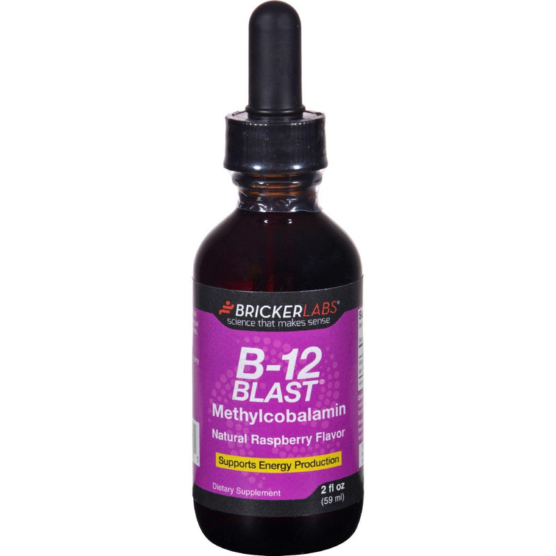 Bricker Labs - B-12 Blast - Methylcobalamin - Natural Raspberry - 2 Oz - Orca Market