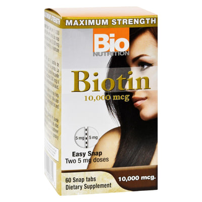 Bio Nutrition - Inc Biotin - 10000 Mcg - 60 Tablets - Orca Market