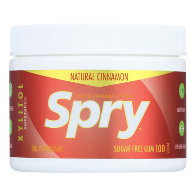 Spry Chewing Gum - Xylitol - Cinnamon - 100 Count - 1 Each - Orca Market