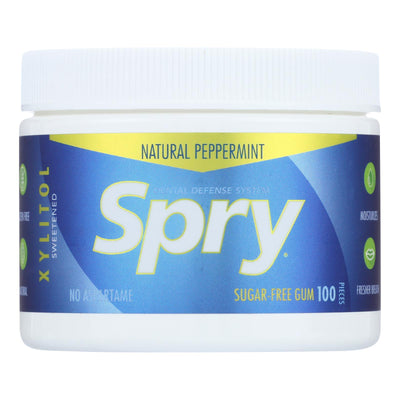 Spry Chewing Gum - Xylitol - Peppermint - 100 Count - 1 Each - Orca Market