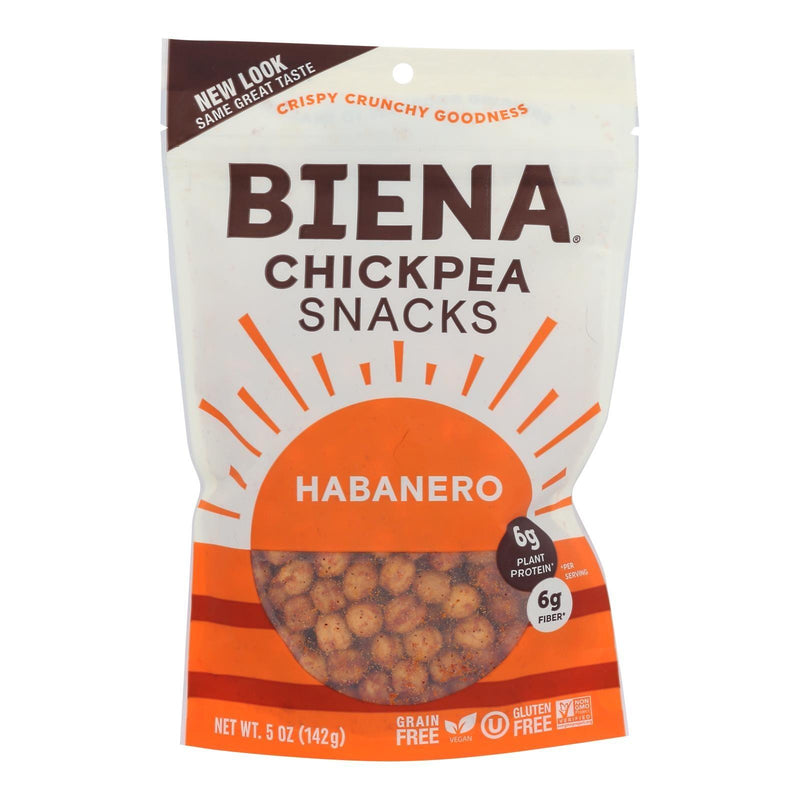 Biena Chickpea Snacks - Habanero - Case Of 8 - 5 Oz. - Orca Market