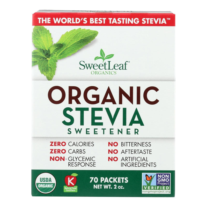 Sweet Leaf Sweetener - Organic - Stevia - 70 Count - Orca Market