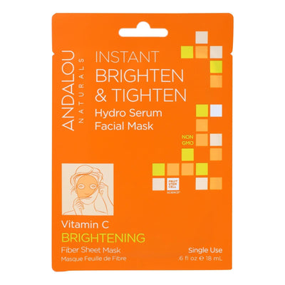 Andalou Naturals Instant Brighten & Tighten Facial Mask - Vitamin C - Case Of 6 - 0.6 Fl Oz - Orca Market