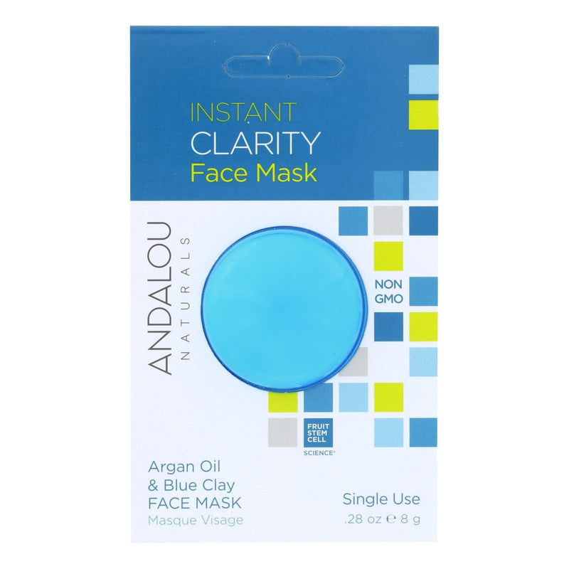 Andalou Naturals Instant Clarity Face Mask - Argan Oil & Blue Clay - Case Of 6 - 0.28 Oz - Orca Market