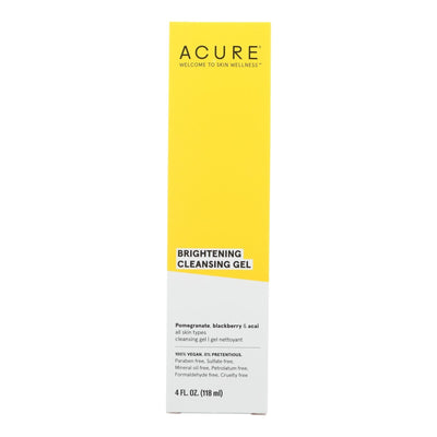 Acure - Facial Cleansing Gel - Superfruit And Chlorella - 4 Fl Oz. - Orca Market