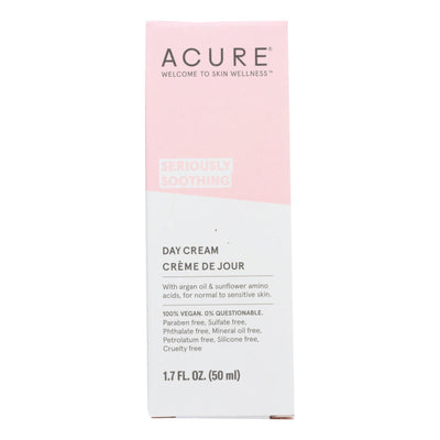 Acure Sensitive Facial Cream - Argan Oil And Sunflower Amino Acids - 1.75 Fl Oz. - Orca Market