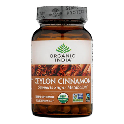 Organic India Organic Herbal Supplement -cinnamon - 90 Vcap - Orca Market