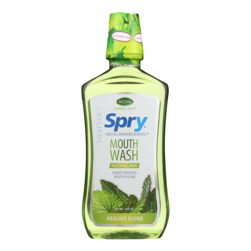 Spry Mouth Wash - Herbal Mint - Af - 16 Fl Oz - Orca Market