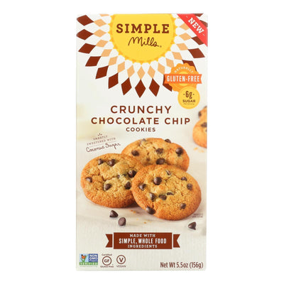 Simple Mills Cookies - Crunchy Chocolate Chip - Case Of 6 - 5.5 Oz - Orca Market