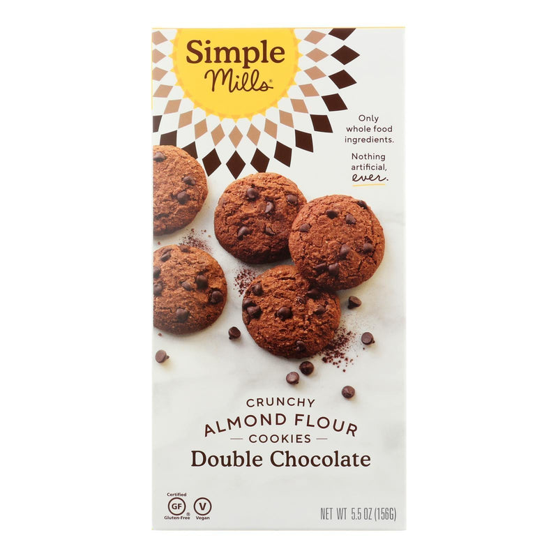 Simple Mills Cookies - Crunchy Double Chocolate - Case Of 6 - 5.5 Oz - Orca Market