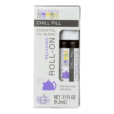 Aura Cacia - Roll On Essential Oil - Chill Pill - Case Of 4 - .31 Fl Oz - Orca Market