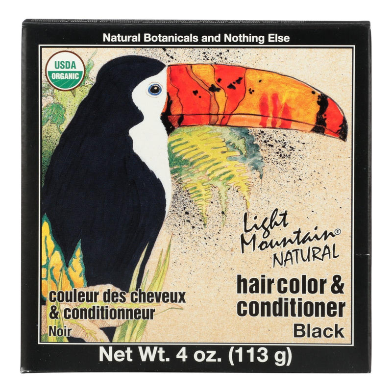 Light Mountain Hair Color/conditioner - Organic - Black - 4 Oz - Orca Market