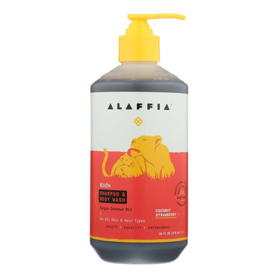 Alaffia - Everyday Shampoo And Body Wash - Coconut Strawberry - 16 Fl Oz. - Orca Market