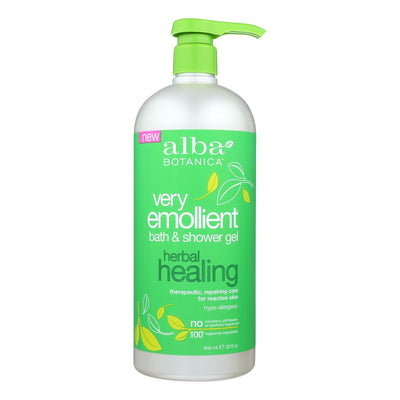 Alba Botanica - Very Emollient Bath And Shower Gel - Herbal Healing - 32 Fl Oz - Orca Market