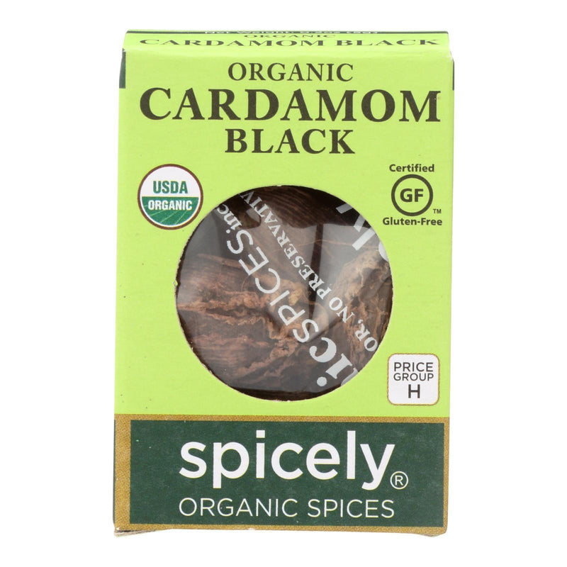 Spicely Organics - Organic Cardamom Pods - Black - Case Of 6 - 0.2 Oz. - Orca Market