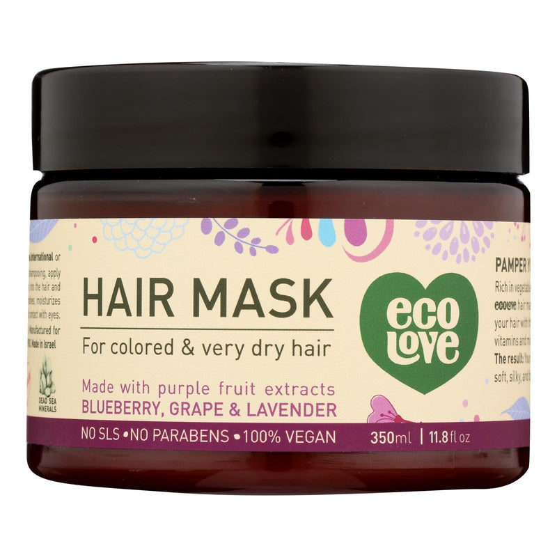 Ecolove Hair Mask - Purple Fruit Hair Mask For Colored And Very Dry Hair - Case Of 1 - 11.8 Oz. - Orca Market