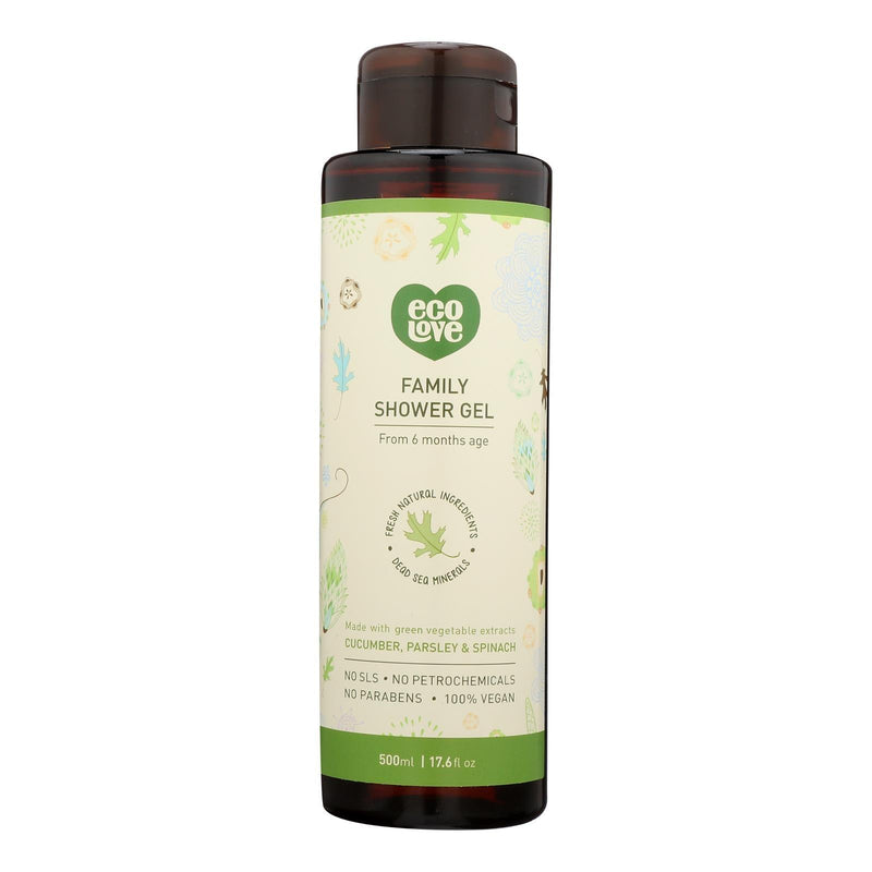 Ecolove Body Wash Green Vegetables Family Shower Gel For Ages 6 Months And Up - Case Of 500 - 17.6 Fl Oz. - Orca Market