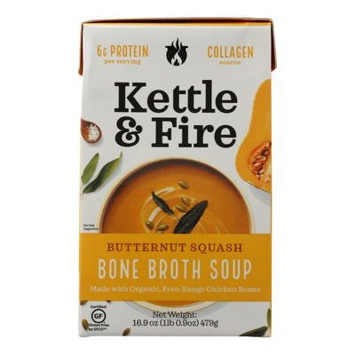 Kettle And Fire Soup - Butternut Squash Soup - Case Of 6 - 16.9 Oz. - Orca Market