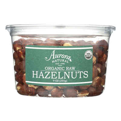 Aurora Natural Products - Organic Raw Hazelnuts - Case Of 12 - 9 Oz. - Orca Market