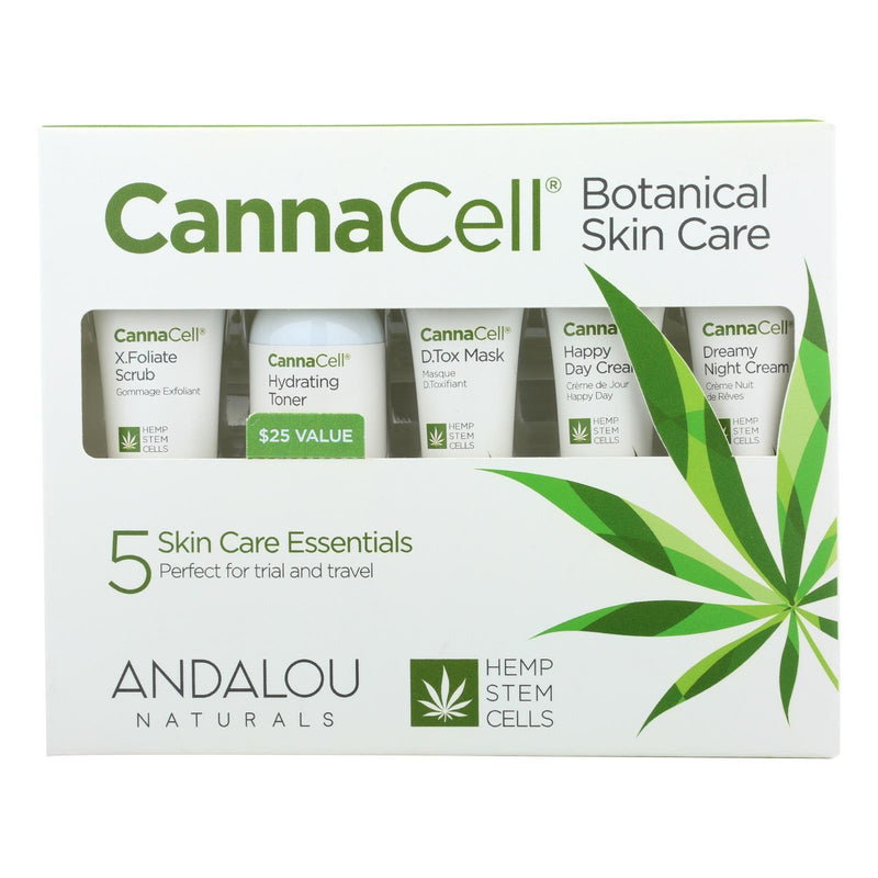 Andalou Naturals - Cannacell Botanical Skin Care Kit - 5 Count - Orca Market