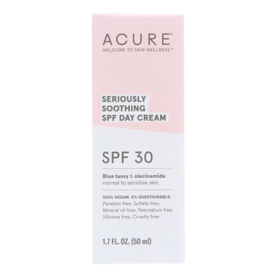 Acure - Spf 30 Day Cream - Seriously Soothing - 1.7 Fl Oz. - Orca Market