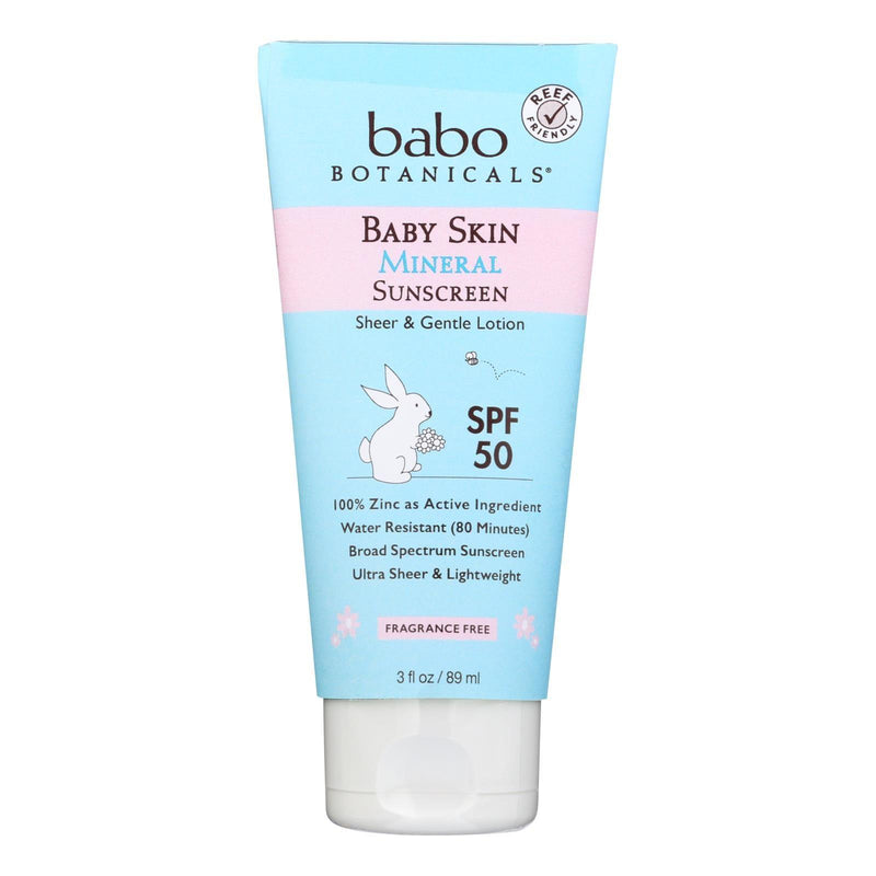 Babo Botanicals - Baby Skin Mineral Sunscreen - Spf 50 - 3 Oz. - Orca Market