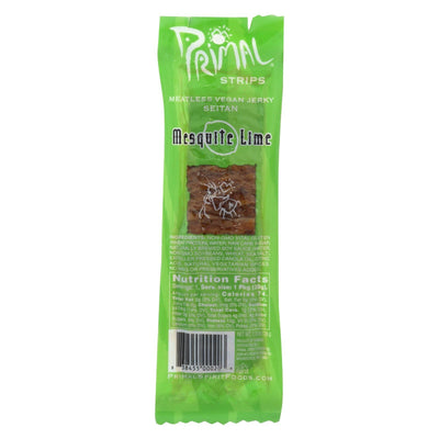 Primal Strips Vegan Jerky - Meatless - Seitan - Mesquite Lime - 1 Oz - Case Of 24 - Orca Market